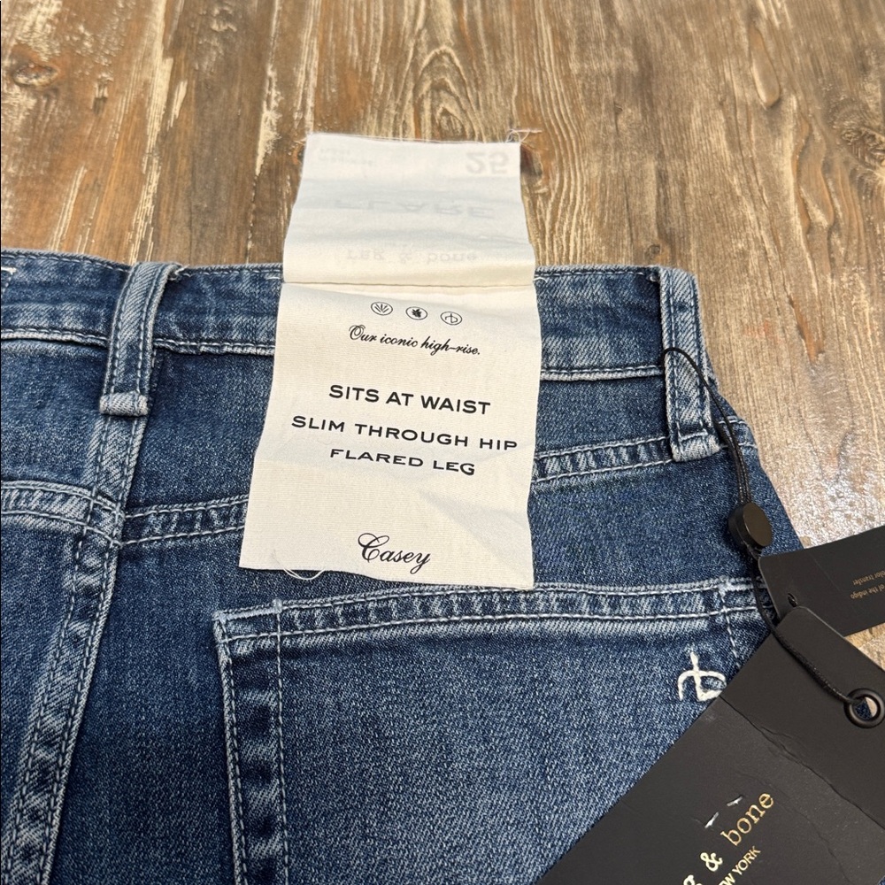 rag & bone Dark Blue Flare Jeans - Picture 5 of 9